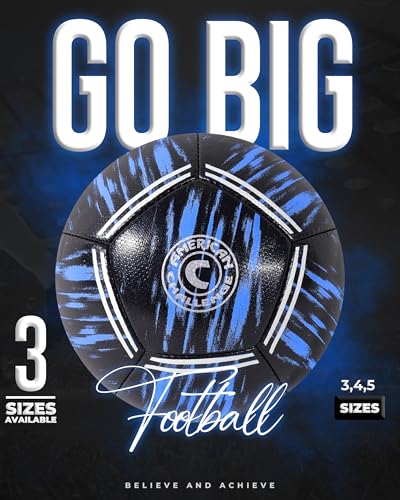 Kura Soccer Ball – Professional Training Soccer Ball for Grass Fields – Durable TPU Machine Stitched Soccer Balls – Sizes 3, 4 & 5 – Outdoor Practice & Match Play - size: 5, style: Black/Sky Blue