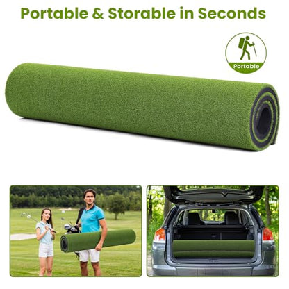 Golf Mat, 5x4ft/6x4ft Large Golf Hitting Mats for Practice Outdoor Indoor, 26mm Thick, High-Elasticity Artificial Turf Mat for Garage Simulator Chipping Driving Swinging Training, Gifts for Him Men - size: 5x4ft 26mm Large Sized