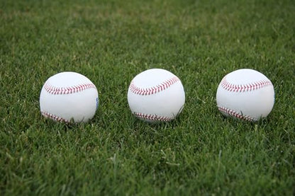 Heater Sports Leather Pitching Machine Baseballs, Low Profile Seams for Greater Accuracy, Batting Practice Training Balls Safe for Aluminum, Wooden or Composite Bats, 12 Pack