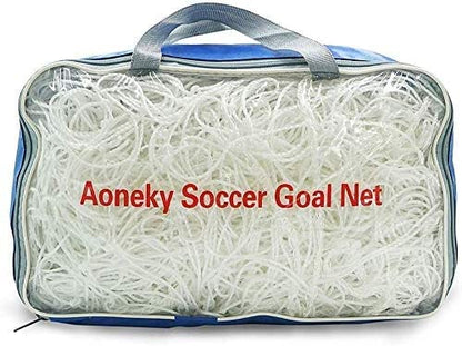 Aoneky Soccer Goal Net - 24 x 8 Ft - Full Size Football Goal Post Netting - NOT Include Posts - size: 10 x 6.5 ft - 0.10 in Cord