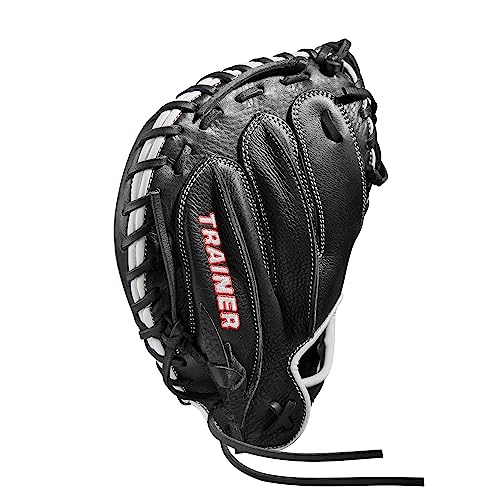 Wilson Trainer Baseball Gloves - Black/Red - style: Catcher
