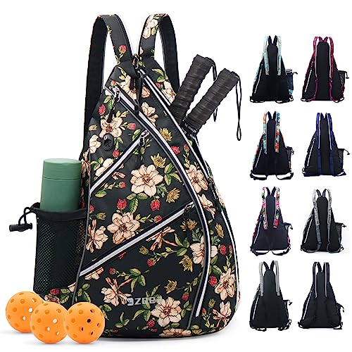 ZOEA Pickleball Bag - Adjustable Backpack with Water Bottle Holder for Men and Women