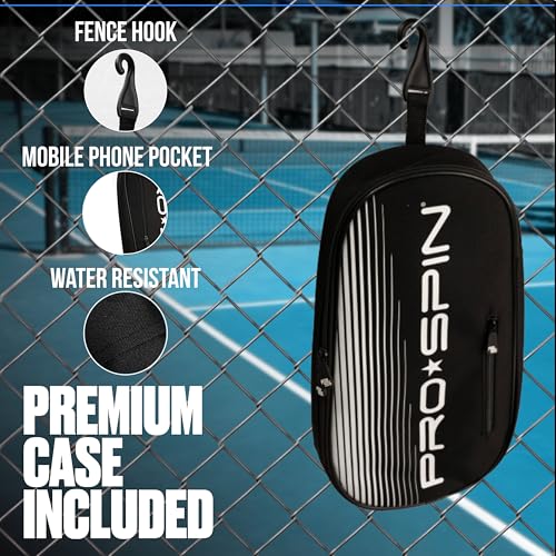 PRO-SPIN Carbon Fiber Pickleball Paddles Set of 2 | Lightweight Pickleball Set with Indoor/Outdoor Balls and Bag – Durable Pickle Ball Paddle Gift for Men, Women & Families - color: 2-Player Set | Blue/White