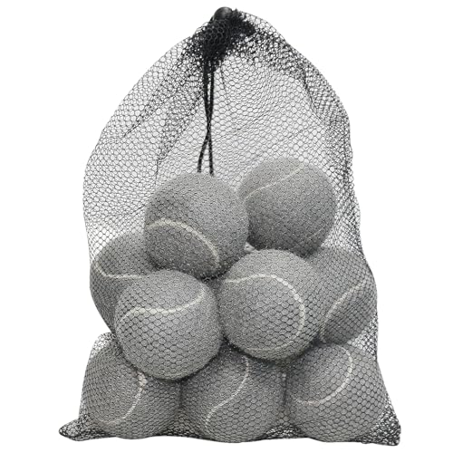 URBEST Tennis Ball, 10PCS Training Tennis Balls, Comes with a Net Bag for Easy Carrying, Beginner Training Tennis Balls, Pet Dog Exercise Ball - color: Grey