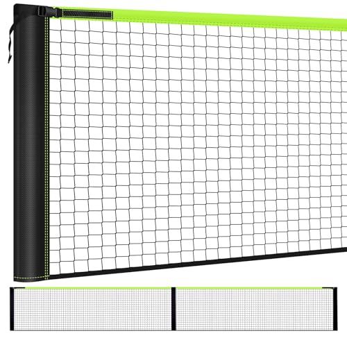 22ft / 11ft Heavy Duty Pickleball Replacement Net Only, Weather-Resistant & Tear-Proof Pickleball Net for Indoor & Outdoor, Fits Most Free-Standing Pickleball Frames