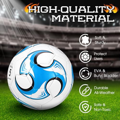 Lenwen 12 Pcs Soccer Balls with Pump Bulk Official Size 5 4 3 Kids Teens Adult Indoor Outdoor Sports Soccer Gift for Play Training Gift Party Back to School - size: Size 5, style: Vibrant Style
