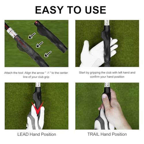 Right Hand Golf Grip Trainer 2 Pack with Arm Band & Wrist Strap, Golf Training Aid Kit, Grip Trainer Golf Club to Correct Hand Position and Develop Muscle Memory