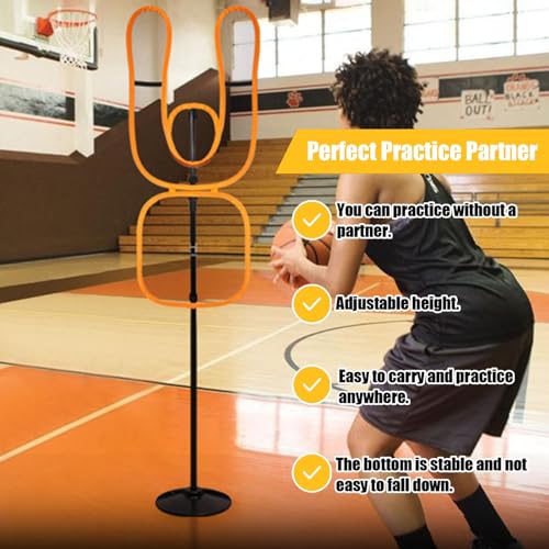 Height Adjustable Defender Dummy, Basketball Training Mannequin with Round Base, Practice Defender Equipment to Dribble