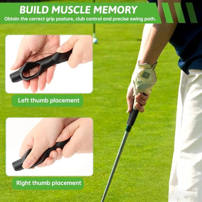 Golf Alignment Stick Holder Kit, Golf Training Aid Angle Adjustable with 6 Fiberglass Alignment Rods and ABS Angle Board, Swing Path Trainer Board for Backyard Practice