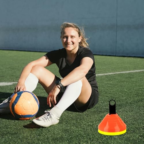 SEWACC 8pcs Soccer Cone Holders Disc Cone Racks Portable Soccer Training Equipment Carrying Stands for Football Field Practice