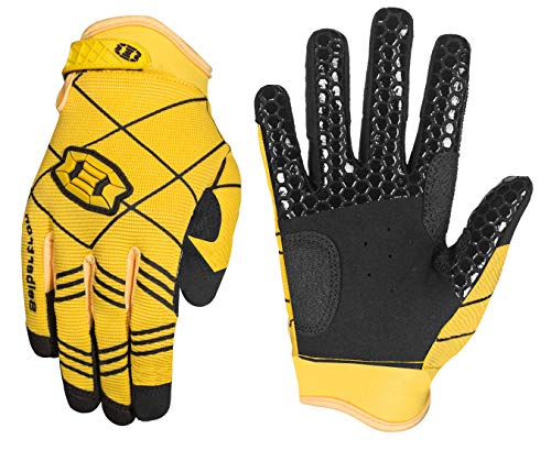 Seibertron B-A-R PRO 2.0 Signature Baseball + Softball + Teeball Batting Gloves Super Grip Finger Multiple 11 Sizes + 5 Colors Available Fit Adult Youth Kids Boys Girls Mens Women - color: Yellow, size: S Youth