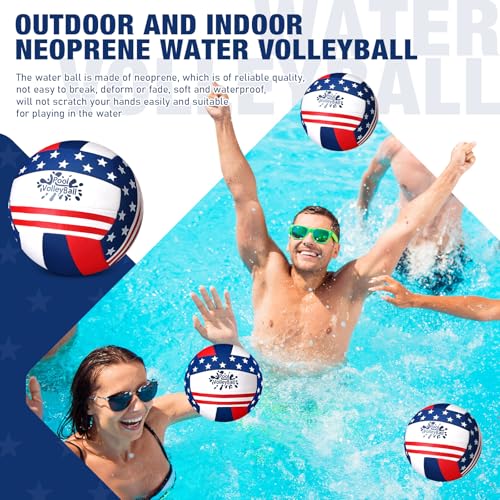 Honoson Pool Water Volleyball Size 5 Inflatable Waterproof Swimming Volleyball Soft Neoprene Water Balls with Pump for Outdoor Beach Pool Outdoor