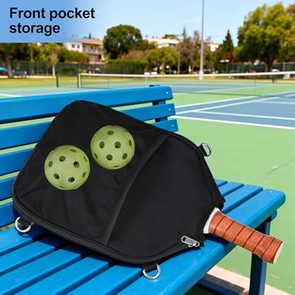 LAKE OF FIRE Pickleball Paddle Cover Crossbody Bag with Adjustable Strap Pickle ball Sling Bag Lightweight Pickleball Gifts for Men and Women