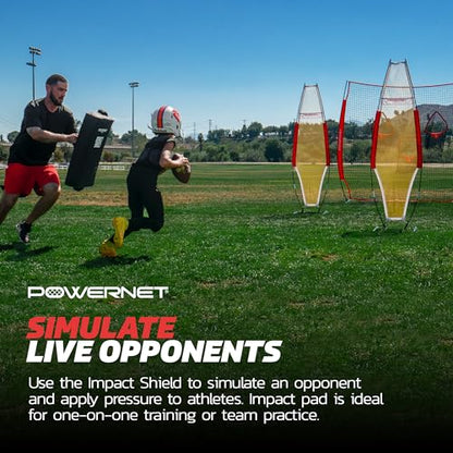 PowerNet Impact Shield, Heavy Duty Impact Pad for Contact Sports - Football, Basketball, Soccer, Rugby & Martial Arts Training Equipment, Durable Sports Pad with Multi-Handle Grips