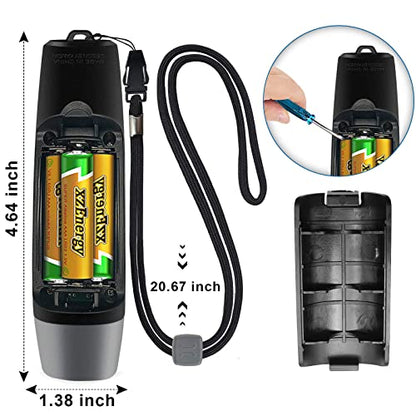 ANIZR Electronic Whistles with Lanyard,Adjustable 3 Tone & 3 High Volume Hand Emergency Whistle Basketball Referee Whistle for Coach,Teacher,Police,Outdoor Camping Boating Hiking(with Battery) - color: Black-2pcs
