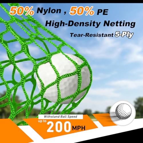Gagalileo Golf Driving Cage Net: Heavy Duty 1 in Steel Frame - Noise Reduction Target for Backyard Garage Indoor Simulator - 7x7x7 FT High Density Hitting Swing Practice - size: 7x7x7ft with Bottom