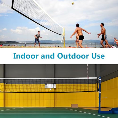 Sanung Volleyball Net for Backyard Beach Swimming Pool, Standard Size 32FT x 3FT Portable Volleyball Training Net Outdoor Indoor Use Poles Not Included