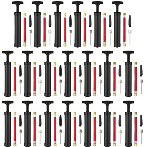 Zhehao Ball Pump Bulk Air Pump for Sports Balls Soccer Ball Pumps with Needle Extension Hose Christmas Portable Hand Pump Inflation Kit for Football Basketball Christmas Shoeboxes