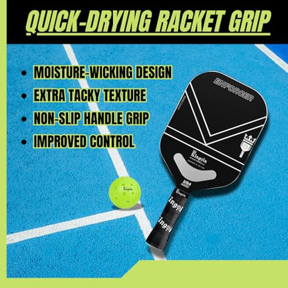 Over Grip [Pack of 3] Black, Anti Slip, Quick-Drying Tennis Racket Grip | Super Absorbent Sweat-Resistant Grip Tape | Sports Gear