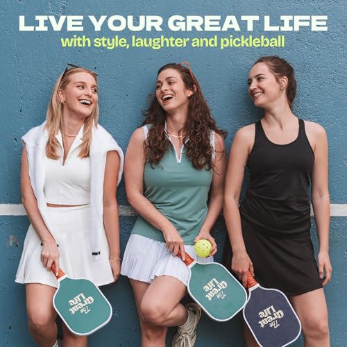 Pickleball Paddle Premium Set | 2 Carbon Fiber Paddles & 4 Balls | Sport Bag & Paddle Cover Included | Beginner Friendly | 6in. Handle | Honeycomb Core | Lightweight | Retro & Stylish
