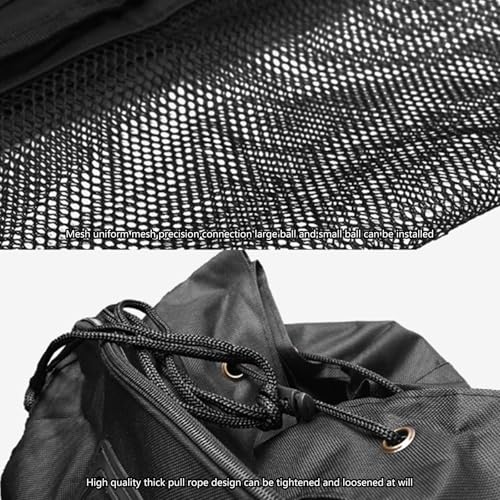 Professional Large Meshes Ball Bags with Shoulder Strap Soccer Meshes Equipment Ball Bags Basketball Gear Storage Backpack with Adjustable Padded Shoulder Strap