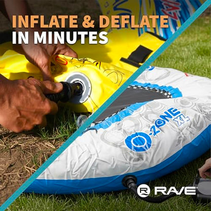Rave Sports Electric Air Pump – Portable High Speed Inflator/Deflator for Inflatables, Water Slides, Air Mattresses & Pool Toys with 5 Adaptors