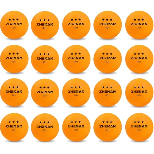 40+ New Material Ping Pong Balls 20 Pack Multicolor White and Orange Advanced Table Tennis Balls 3 Star Training & Practice Ping Pong Ball，Competition and Recreational Play, Abs Ping Pong Ball - color: Orange