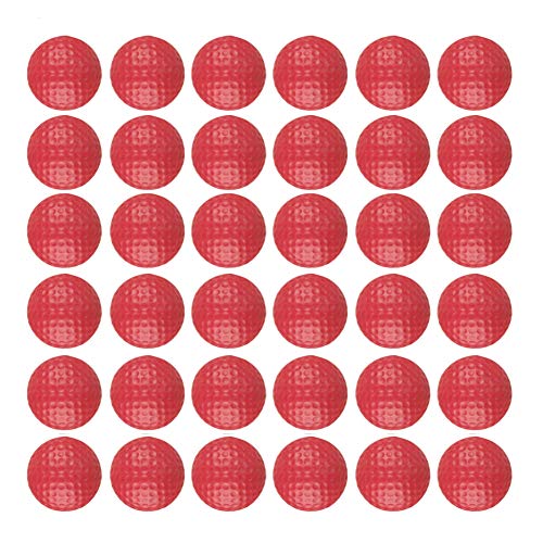 Dsmile 36 Pack Foam Golf Practice Balls Light Soft Elastic Training Multifunction Sport Balls - color: Red*36