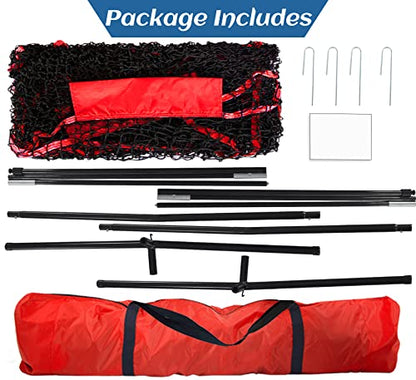 Football Throwing Target Net - Quarterback Training with 3 Pockets Heavy-Duty Fiberglass Poles & Polyester Portable Accuracy Practice for Backyard/Team Drills Youth Players - size: 6X6FT