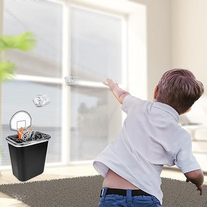 ArtCreativity Mini Basketball Hoop Trash Can Set, Includes Clip-On Hoop with Backboard, Inflatable Ball and Pump, Fun Basketball Stocking Stuffers for Kids, Office Toys for Adults, Classroom Games