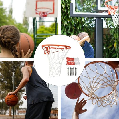 Basketball Rim Replacement - Outdoor Hoop Ring System, Anti Goal Frame Structure, Strong Steel Mount Rim, Long Lasting Court Hardware | Barn, Yard, Court, Training, Recreation Area Use
