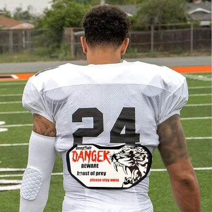Sports Football Back Plate Curved Design Football Lower Back Protect Sports Protective Accessories Devil Pattern for Kids & Adults