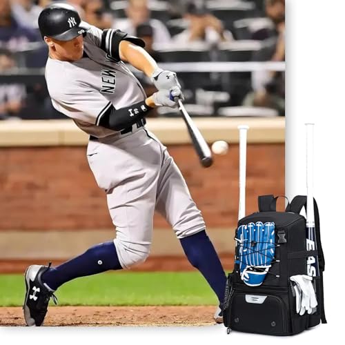 KAVIGOR Baseball Bag for Youth and Adult, Softball Backpack 40L Large Capacity, Bat Backpack with Shoes Compartment and Hidden Helmet Holder