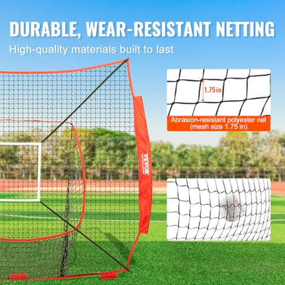 VEVOR 7x7ft Baseball Softball Practice Net, Portable Baseball Training Net for Hitting Batting Catching Pitching, Backstop Baseball Equipment Training Net - style: Net Only(No Frame)
