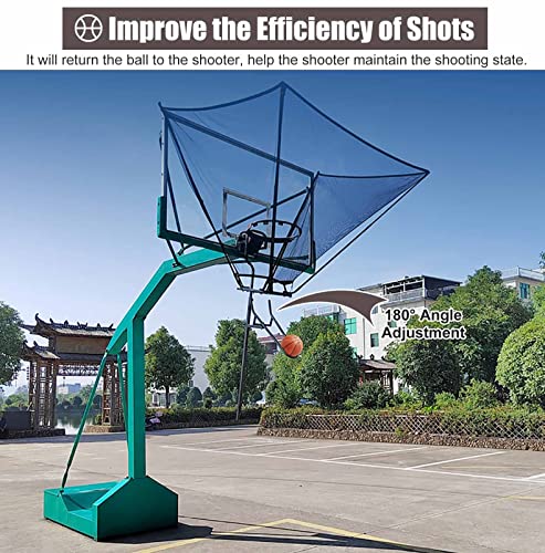 Wall Mounted Basketball Hoop Rebounder Shot Returner Return Net Attachment Shooting Practice Aid for Tra