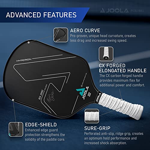 JOOLA Ben Johns Hyperion CFS Pickleball Paddle – Carbon Surface with High Grit & Spin, Elongated Handle, USAPA Approved Ben Johns Paddle - color: Original