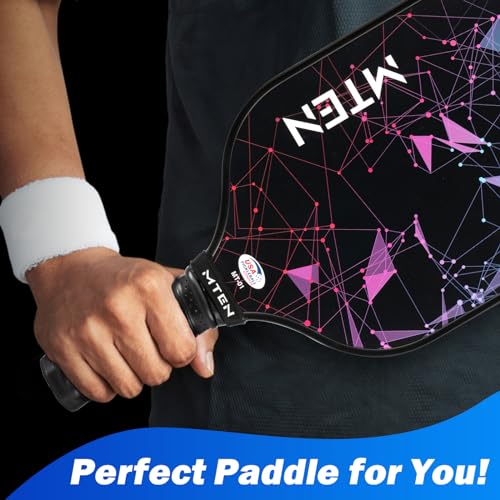 Pickleball Paddles Set of 2 or 4, or Single Paddle – USAPA Approved Fiberglass Surface Pickleball Rackets Set for Men & Women - color: Black*1