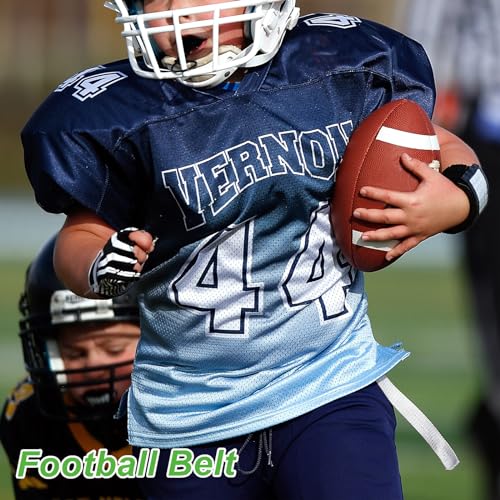 Football Belt,Football Pants Belt,Flag Football Replacement Belts for Football Players of All Ages - color: White 2pcs