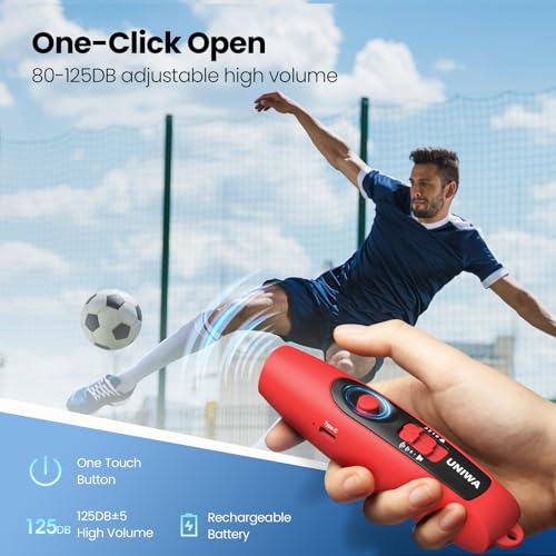 Electronic Whistle with USB Charging, 3 Tone & 3 High Volume Hand Emergency Whistle for Referee Coaches Teacher, Outdoor Sport Game Camping Safety Electric Whistle with Lanyard - color: red