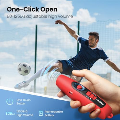 Electronic Whistle with USB Charging, 3 Tone & 3 High Volume Hand Emergency Whistle for Referee Coaches Teacher, Outdoor Sport Game Camping Safety Electric Whistle with Lanyard - color: red