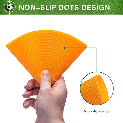 Spot Markers Rubber Floor Dots 9inch Non Slip Agility Dots Flat Cones for Kids Sports Soccer Basketball Training, Social Distancing, Preschool Kindergarten Classroom - style: 12Pcs Orange