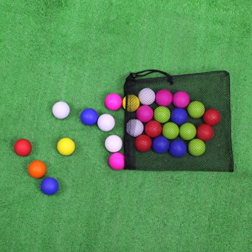 Scott Edward Foam Practice Sponge Golf Balls with Golf Ball Clip, Soft Elastic Light Weight Limited Flight Perfect for Indoor Outdoor, Colorful Golf Training Aid Balls
