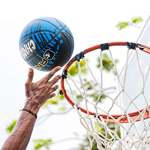 AND1 Chaos Basketball: Official Regulation (29.5 inches) Rubber - Deep Channel Construction Streetball, Made for Indoor Outdoor Basketball Games - color: White Drip