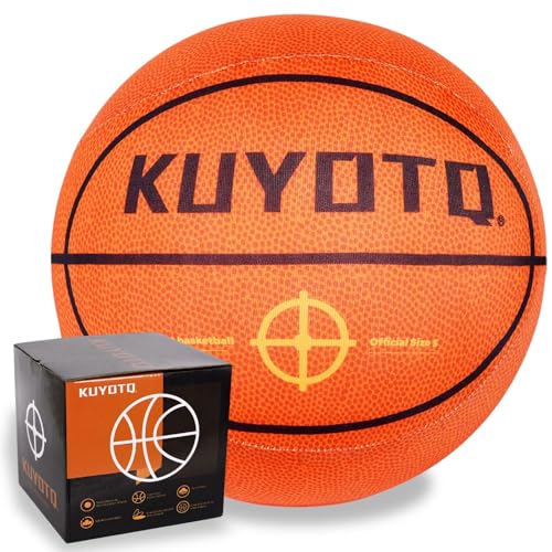 KUYOTQ Size 5 Silent Basketball with Soft Cloth Cover, No Shedding, No Residue, Durable Quiet Indoor Training Basketball, for Apartments & Home Gyms, No Pump Needed