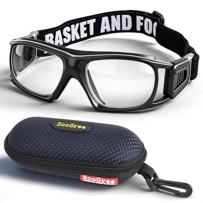 SooGree Sport Glasses for Men Women Basketball Football Sport Goggles Anti Fog Shock Collision Wearable Glasses