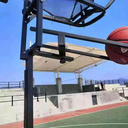 Shot Basketball Returner Rolling Return Net Floor Standing Backboard Rebounder Attachment for Traditional Pole/Wall Mounted Hoops Height Adjustable Shooting Racks