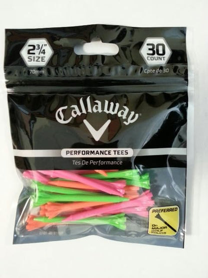 Callaway Performance Plastic Golf Tees (30 Pack) - 2.75 Inch - color: Neon Mix