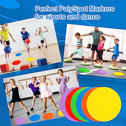 9 inch Spot Markers Flat Field Cones, Non Slip Rubber Agility Markers Flat Field Cones for Soccer Basketball Sports Speed Agility Training （18 pcs）