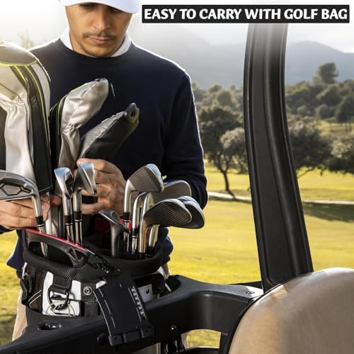 Teemags Golf Tee Holder – Black Clip-On Tee Caddy for Belt or Bag | Holds Up to 18 Tees | Durable & Lightweight Golf Accessory Made in The USA - color: Red