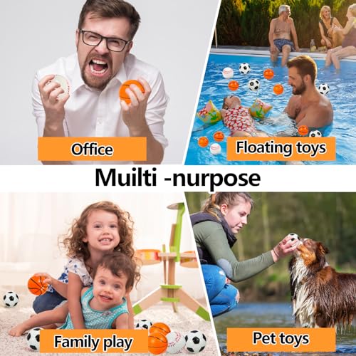 12-Pack Mini Basketball Stress Balls 2 Inch Soft Foam Squeeze Basketballs Ball Small Sport Theme Ball Basketball Party Favors for Kids ,Decor, ,Gifts & Anxiety Relief School Rewards…